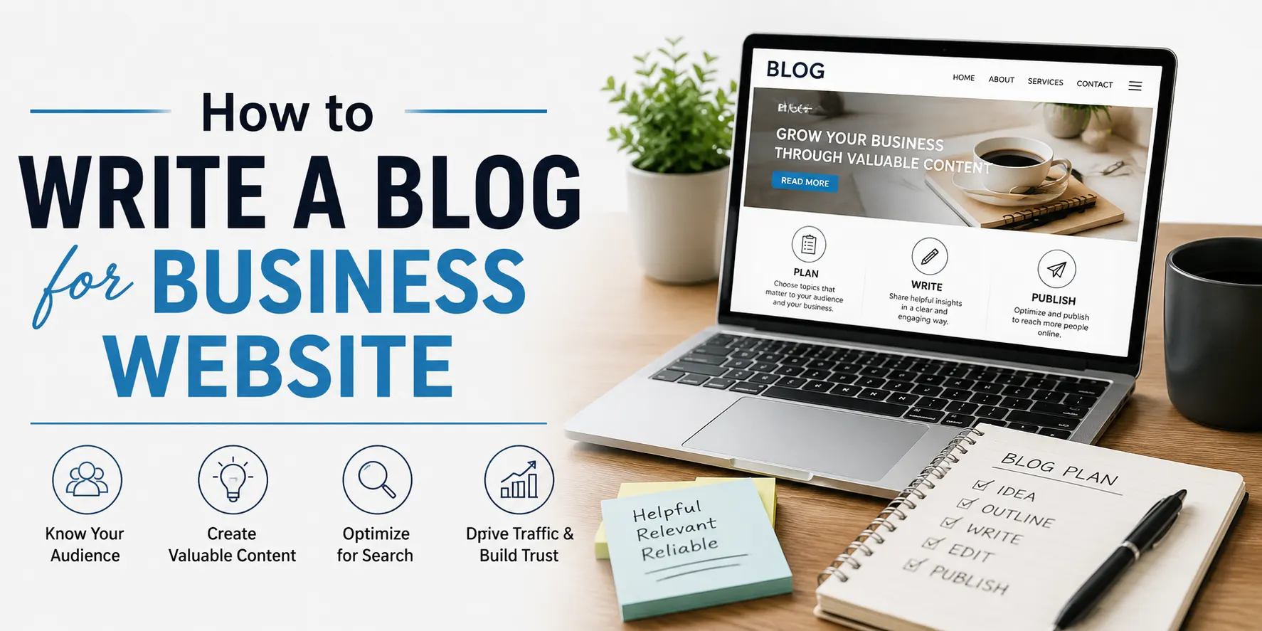 how to write blog for business website