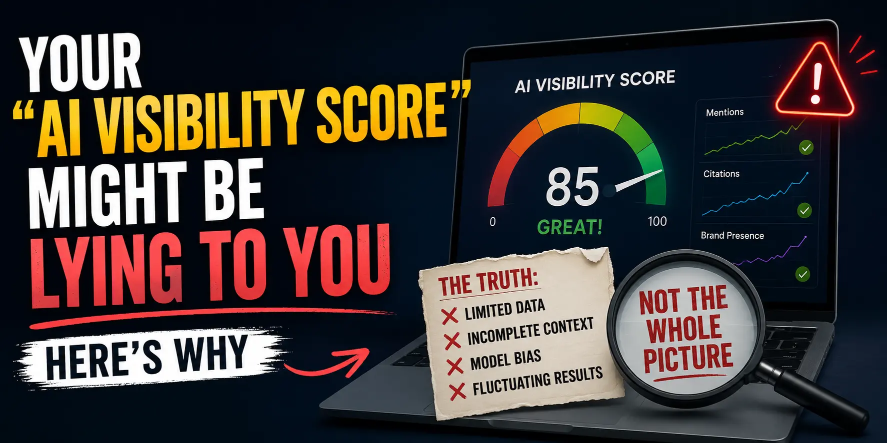 AI visibility score reliability