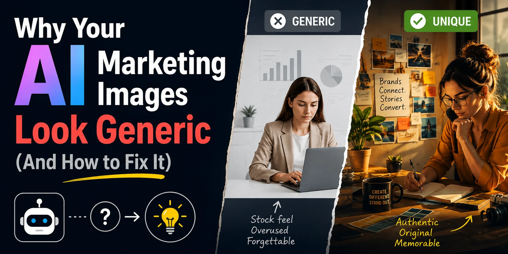 why ai marketing images look generic