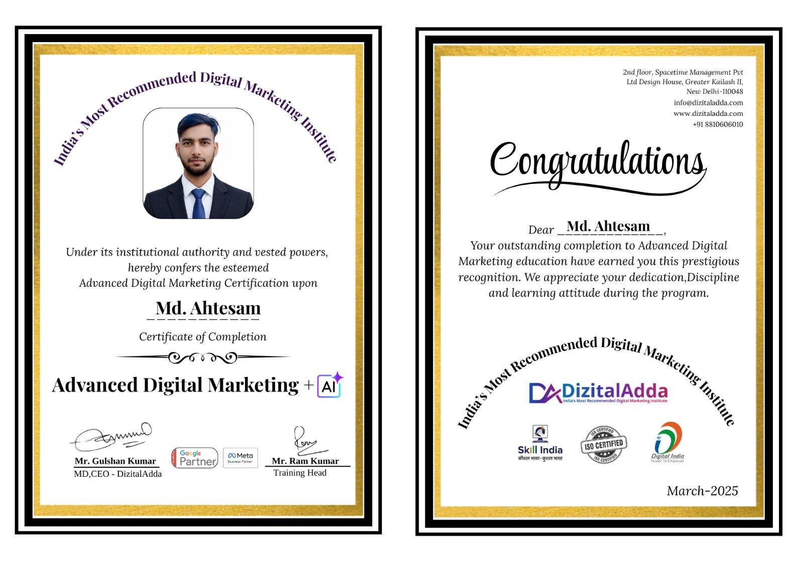 Certificate 9